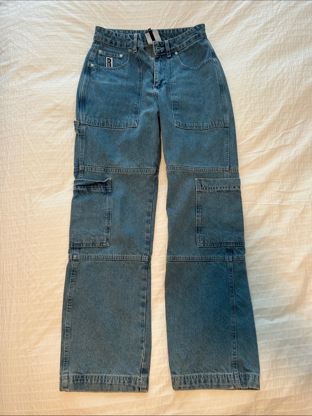 Ragged Vintage-Inspired Blue Women's Carpenter Jeans